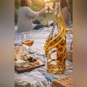 Handmade Genuine Leather Wine Bottle Holder Tote Carrier Giftable BYOB reusable